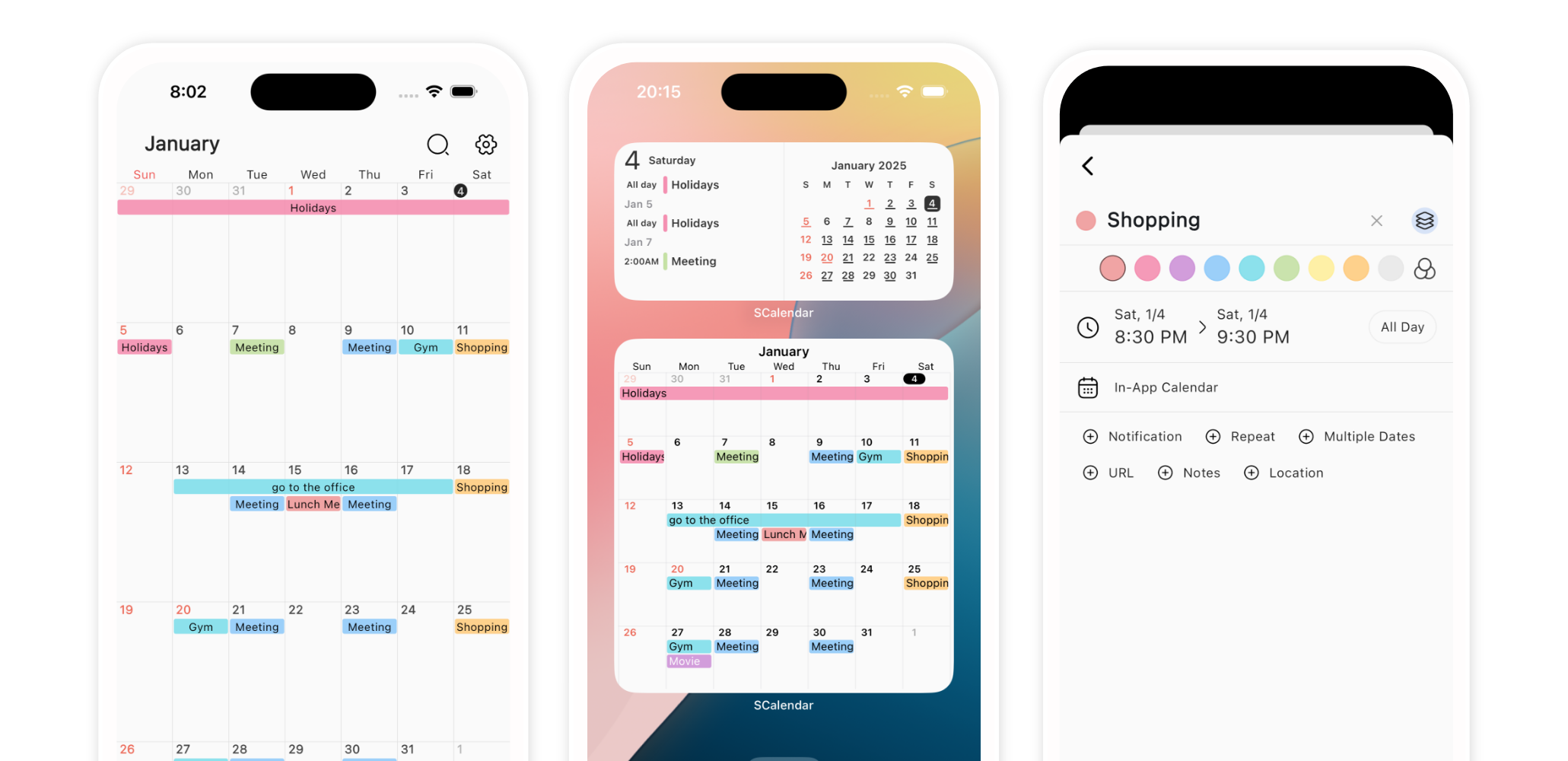 Screenshot of Smart Calendar App