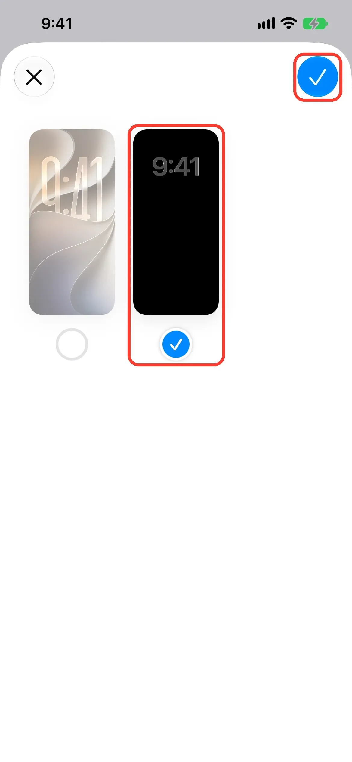 Choose the Lock Screen for the calendar